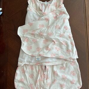 Halo Infant Sleep Sack with Pink Rose Design